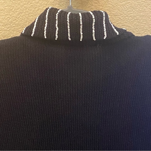 Vintage I.B. DIFFUSION 1991 Beaded Sequin Embellished Sweater Cardigan-Medium - Picture 6 of 8